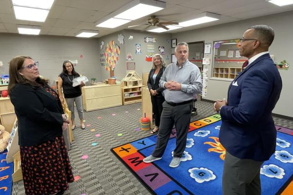 U.S Rep. Eric Sorensen (D-Rock Island) toured Project Now's Esperanza Center
