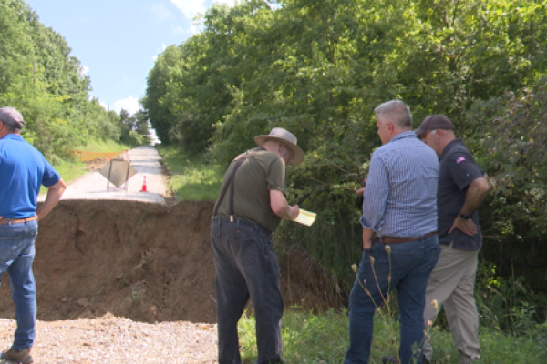 Congressman Eric Sorensen visits Fulton County to survey damage from July storms