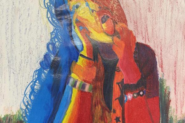 Painting of high school student.