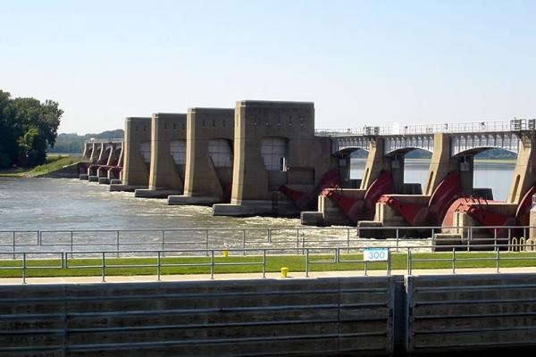 Lock and Dam No. 13, located near Fulton, Illinois