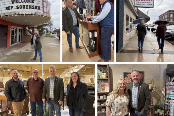 Rep. Sorensen participating in small business tour in Kewanee