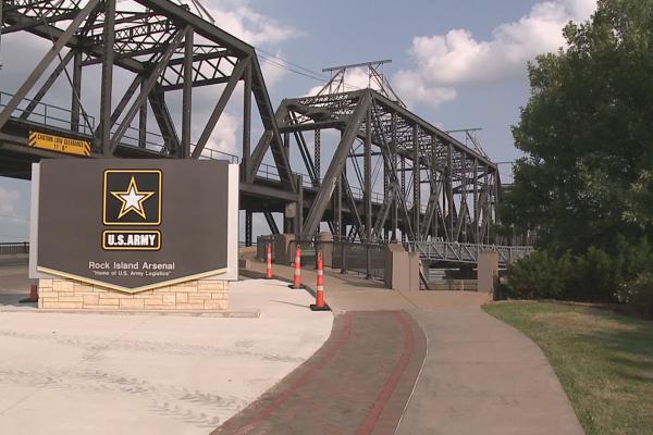 Photograph outside the Rock Island Arsenal