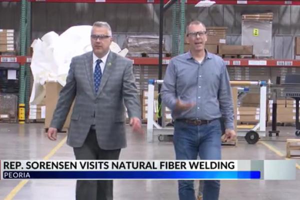 Rep. Sorensen tours a manufacturing facility