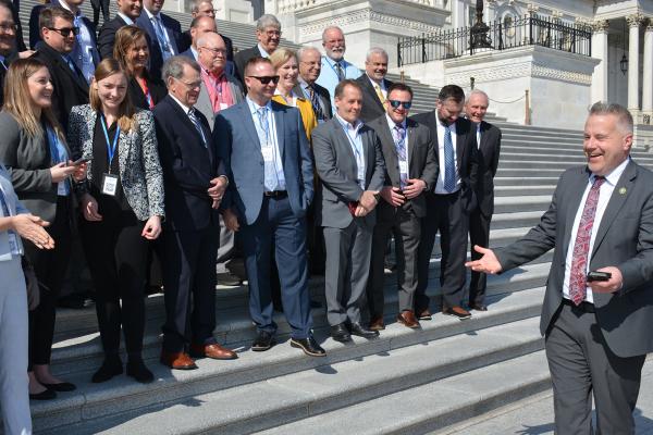 Congressman Sorensen on the steps of the Capitol