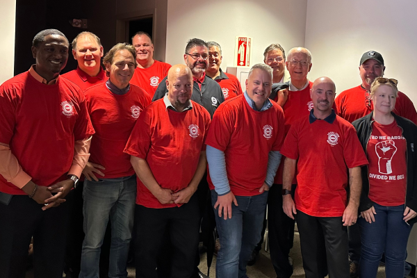 Sorensen Joins UAW Workers at Picket Line