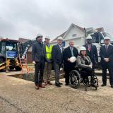 Congressman Sorensen on a construction site 
