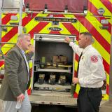 The Rock Falls Fire Department hosted a meeting and tour with Rep. Eric Sorenson to detail their proposal for the new facility.