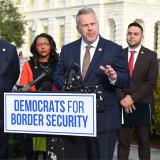 Sorensen Speaks at podium in front of the U.S. Capitol