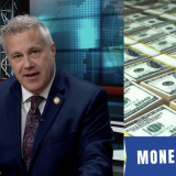 Photo of Congressman Eric Sorensen talking about his response to President Trump's sweeping tariffs announcement
