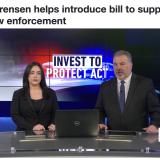 News report of Rep. Sorensen introducing the Invest to Protect Act