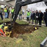 Congressman Sorensen and other federal and local officials inspect site where drinking water is being upgraded for Rockford neighborhood