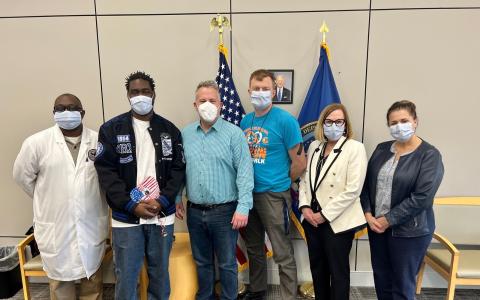 Congressman Eric Sorensen delivers handmade Valentine’s Day cards collected from community members and students to veterans around Central and Northwestern Illinois.