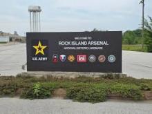 Photograph of the Rock Island Arsenal sign